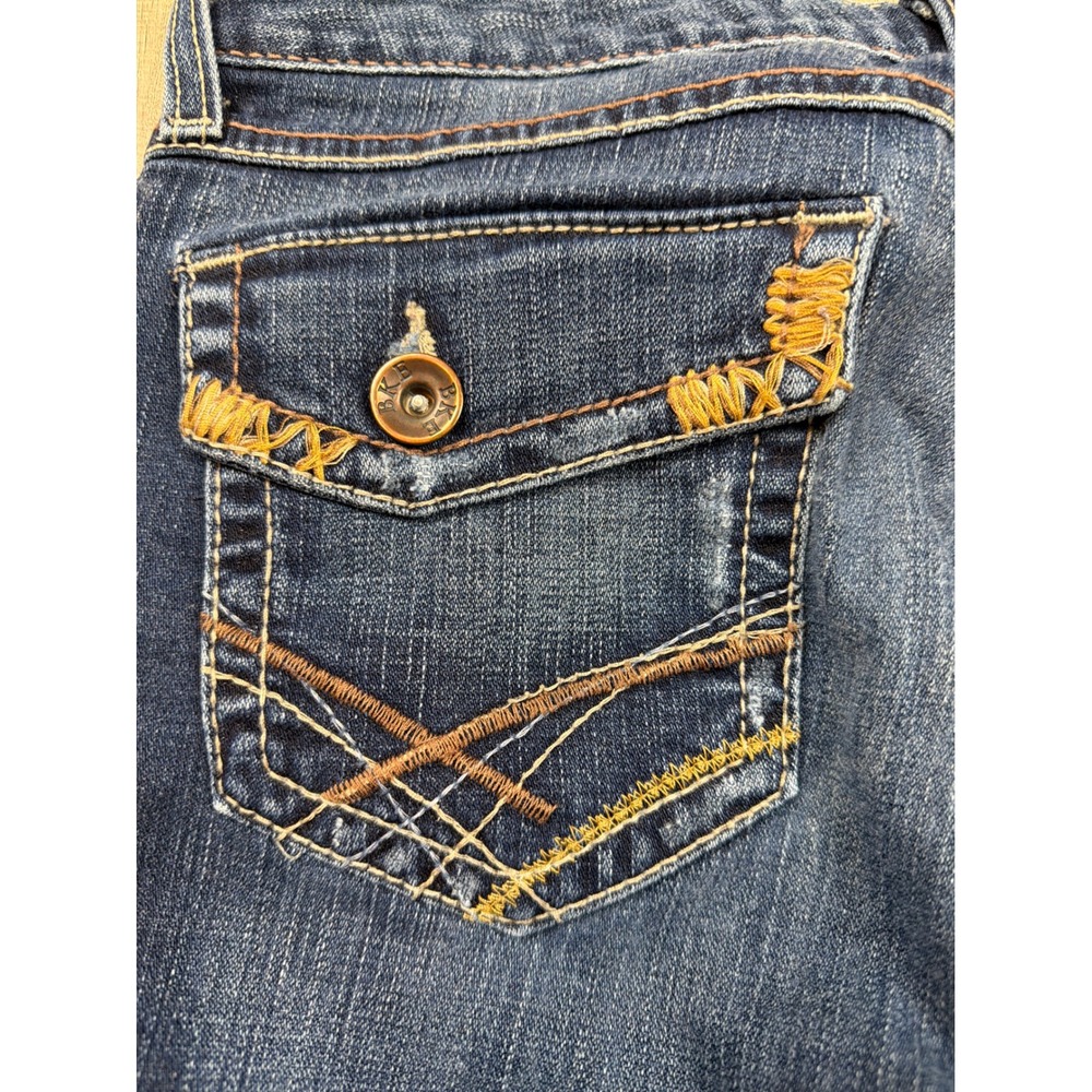 Y2K Buckle BKE Stella Stretch Low Rise Bootcut Jeans Womens Size 30 Flap Pocket - Picture 5 of 8